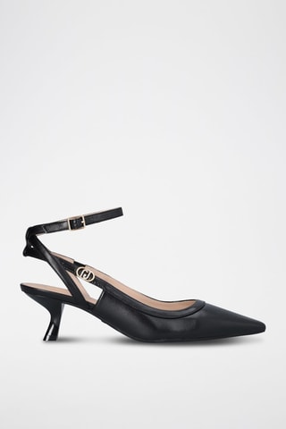 Zapatos de piel caprina de tacón - Negro