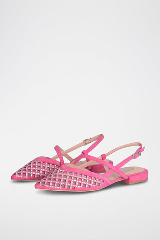 Sling-back de piel caprina Viola - Rosa