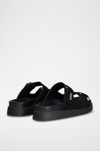 Sandalias de piel - Negro