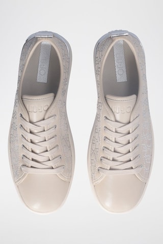 Zapatillas de piel Pretty - Beige y plateado