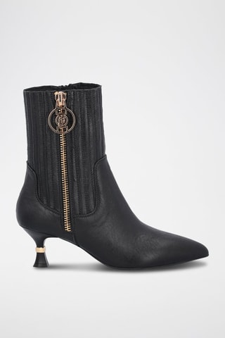 Botines de piel Gaia - Negro