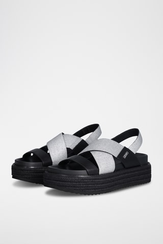 Sandalias con plataforma - Negro