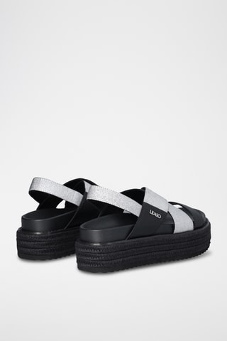 Sandalias con plataforma - Negro