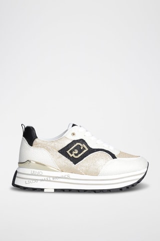 Zapatillas Maxi Wonder - Blanco, negro y dorado