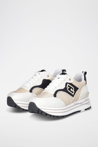 Zapatillas Maxi Wonder - Blanco, negro y dorado