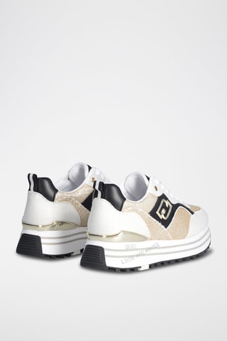 Zapatillas Maxi Wonder - Blanco, negro y dorado