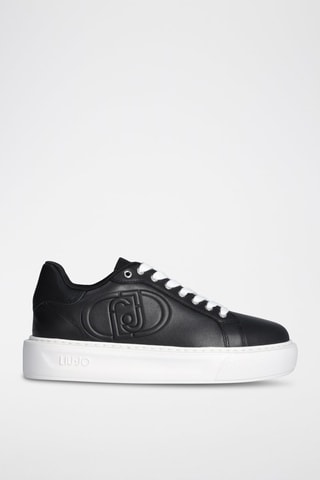 Zapatillas de piel con plataforma Kylie - Negro