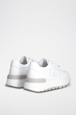 Zapatillas de piel Amazing - Blanco, dorado y gris