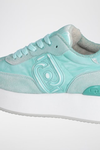 Zapatillas de nobuk con plataforma Dreamy - Blanco, azul y gris