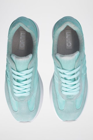 Zapatillas de nobuk con plataforma Dreamy - Blanco, azul y gris