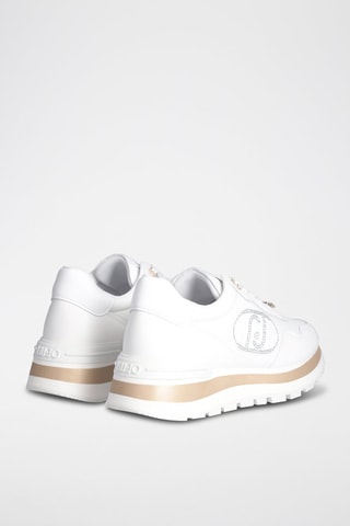 Zapatillas de piel Amazing - Blanco, dorado y plateado