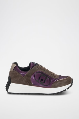 Zapatillas de piel Lolo - Negro, rojo y marrón