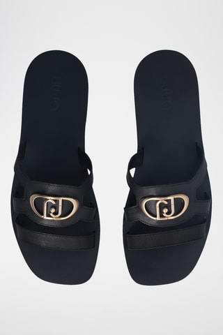 Sandalias de piel - Negro