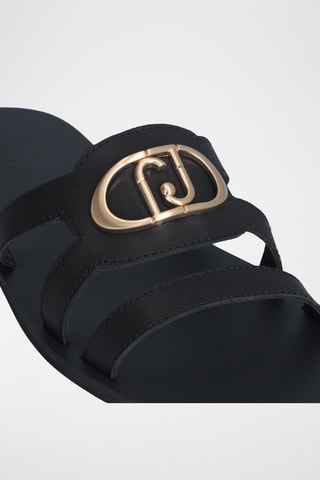 Sandalias de piel - Negro