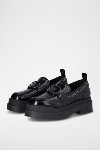 Mocasines con plataforma Love - Negro