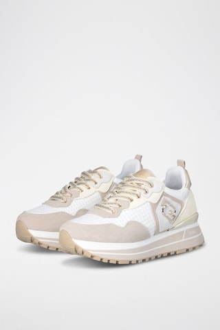 Zapatillas de nobuk Maxi Wonder - Blanco y beige
