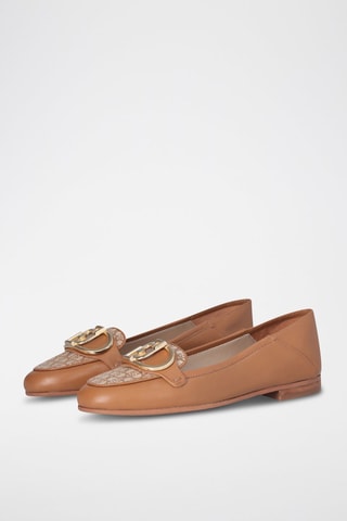 Mocasines de piel ovina Emel - Marrón y gris