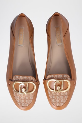 Mocasines de piel ovina Emel - Marrón y gris
