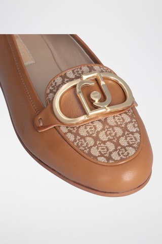 Mocasines de piel ovina Emel - Marrón y gris