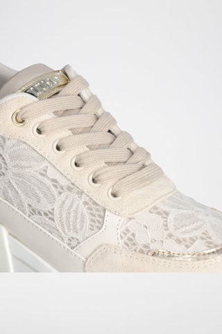 Zapatillas de piel Johanna - Blanco y beige