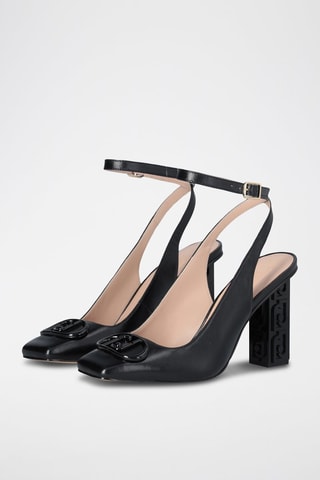 Zapatos de piel de tacón Jennifer - Negro
