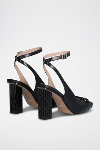 Zapatos de piel de tacón Jennifer - Negro