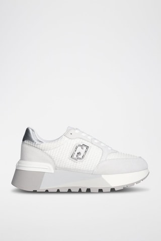 Zapatillas de piel Amazing - Blanco y plateado