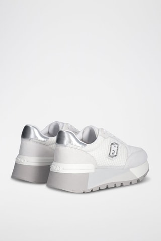 Zapatillas de piel Amazing - Blanco y plateado