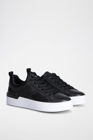 Zapatillas con plataforma Silvia - Negro y blanco