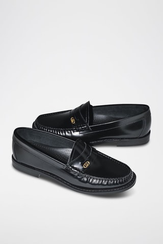 Mocasines de piel de charol Moci - Negro