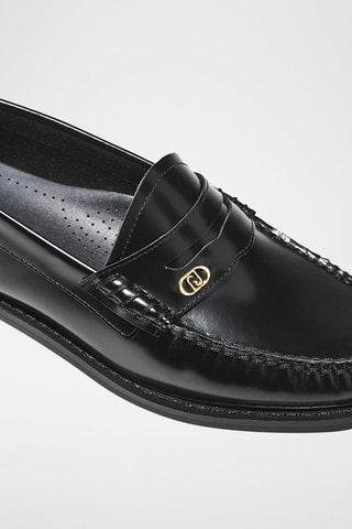Mocasines de piel de charol Moci - Negro