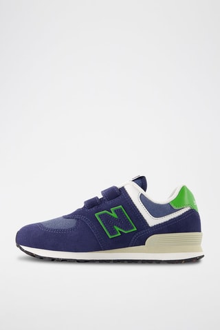 Baskets en nubuck 574 - Bleu marine