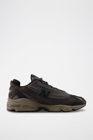 Sneakers en nubuck 1000 - Gris foncé et noir