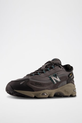 Sneakers en nubuck 1000 - Gris foncé et noir