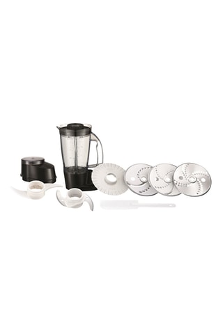 Multifunctionele Keukenmachine en Accessoires van Roestvrij Staal Double Force Compact - 3 l - Zwart