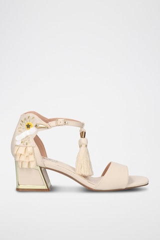 Sandales à talons Luisa - Beige et doré