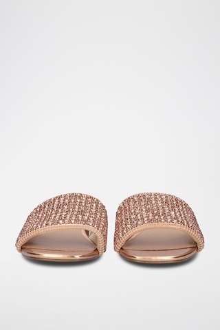 Mules à talons - Doré et rose