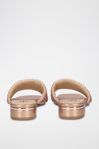 Mules à talons - Doré et rose