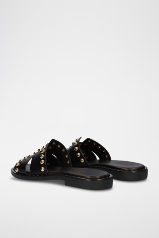 Mules en cuir - Noir