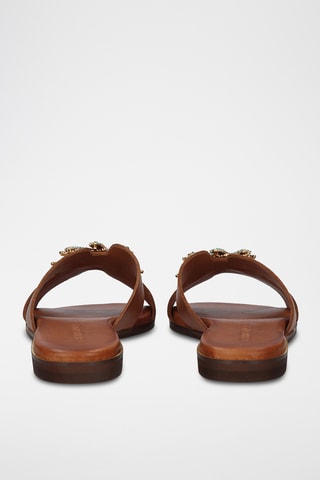 Mules en cuir - Marron