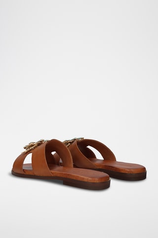 Mules en cuir - Marron