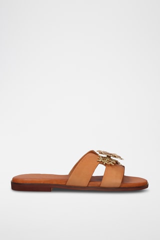 Mules en cuir - Marron