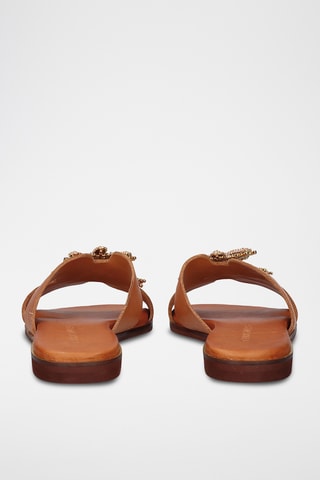 Mules en cuir - Marron