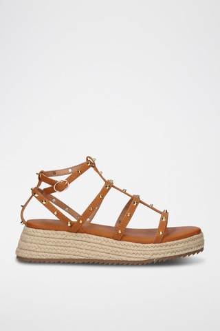 Sandales plateformes - Beige et marron