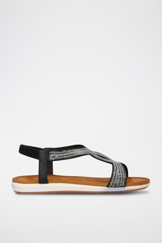 Sandales - Noir, blanc et marron