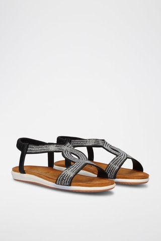 Sandales - Noir, blanc et marron