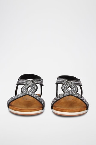 Sandales - Noir, blanc et marron