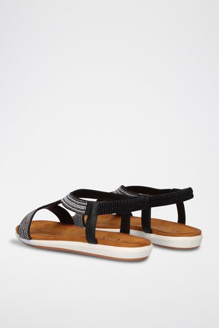 Sandales - Noir, blanc et marron