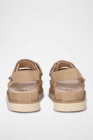 Sandales plateformes en cuir - Rouge