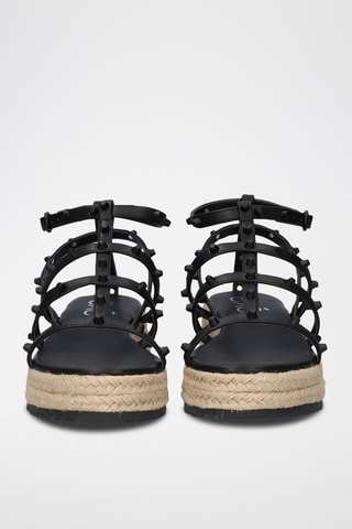 Sandales plateformes - Beige et noir